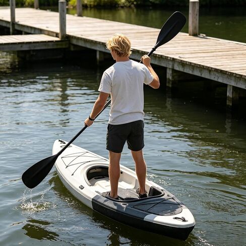 Adjustable Kayak Paddle | Aluminum Alloy Lightweight Adjustable Paddleboard - Kayaks Boating Paddles - for Fishing Kayaking Boarding Paddleboard Water Lake Kids Youth Row Float in Saudi Arabia