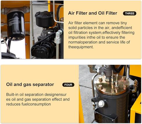 نظام ضاغط الهواء اللولبي الدوار ذو التردد المتغير DAVV PM - 10HP/7.5KW، 39CFM @125PSI، خزان ASME سعة 80 جالونًا مع مجفف مبرد - وحدة مثبتة على قاعدة صناعية ثلاثية الطور بقدرة 460 فولت in Kuwait