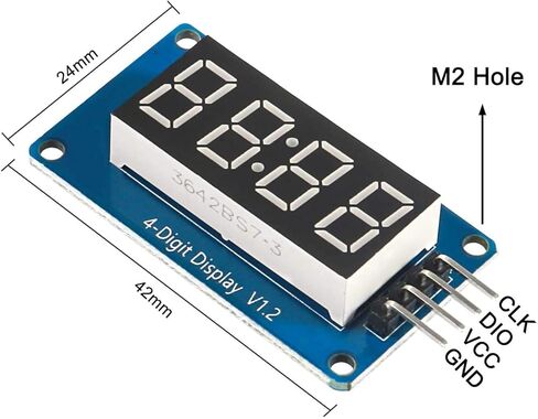 6pcs 0.36" 4-Digit Tube LED Segment Display Module Red Common Anode TM1637 Drive Chip Tube Clock Display for Arduino UNO R3 in Saudi Arabia