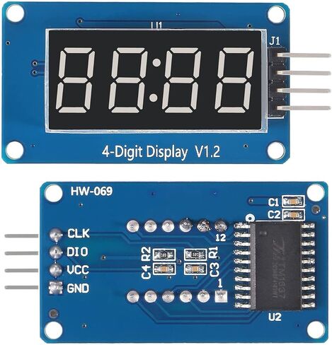 6pcs 0.36" 4-Digit Tube LED Segment Display Module Red Common Anode TM1637 Drive Chip Tube Clock Display for Arduino UNO R3 in Saudi Arabia