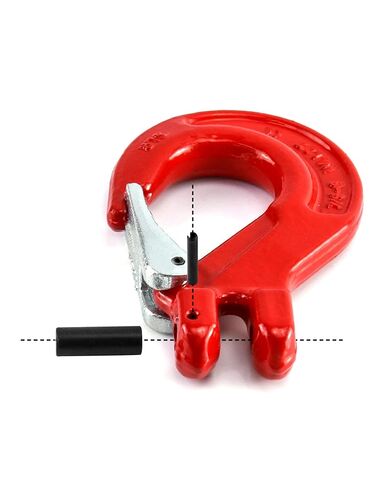 QWORK Clevis Slip Hook with Latch, 8 Pack, 3/8", 4400 lbs Load Limit, Grade 80 Drop Forged Alloy Steel in Saudi Arabia