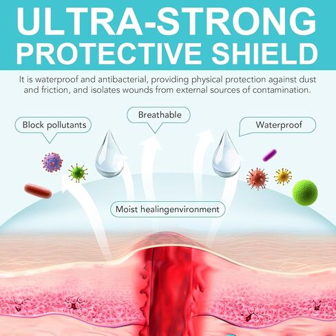 Hydrocolloid Roll for Wound Care, Cut-to-Size, Hydrocolloid Patch Bandages with Self-Adhesive, Ultra Absorbent, Waterproof, Home Essential, 2in x 11.8ft in Saudi Arabia