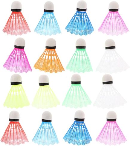 Colored Badminton Shuttlecocks 20-Pack Plastic Birdie Balls for Training Beginners Family Outdoor Sports Durable Rainbow Shuttlecock in Saudi Arabia