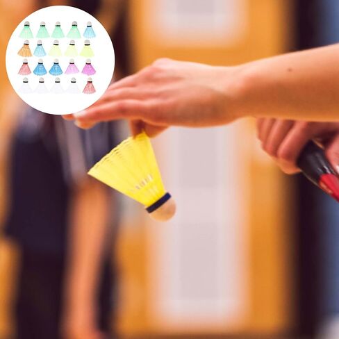 Colored Badminton Shuttlecocks 20-Pack Plastic Birdie Balls for Training Beginners Family Outdoor Sports Durable Rainbow Shuttlecock in Saudi Arabia