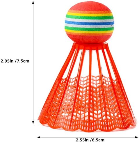 Colored Badminton Shuttlecocks 20-Pack Plastic Birdie Balls for Training Beginners Family Outdoor Sports Durable Rainbow Shuttlecock in Saudi Arabia