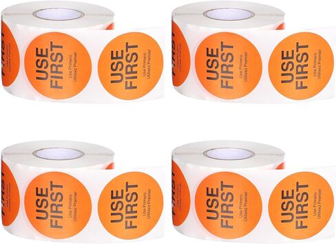2000PCS Use First Stickers Food Service 1.5 Inch Food Labels Stickers Inventory Control Labels for Restaurant Adhesive Circle Dot Label Paper for Restaurant Inventory Management (Orange) in Saudi Arabia