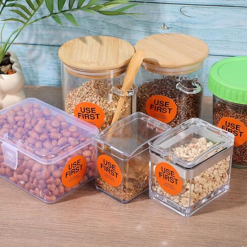 2000PCS Use First Stickers Food Service 1.5 Inch Food Labels Stickers Inventory Control Labels for Restaurant Adhesive Circle Dot Label Paper for Restaurant Inventory Management (Orange) in Saudi Arabia