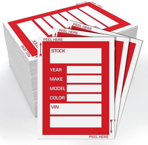 200Pcs Car Dealer Stock Stickers, 3 x 4 Inches Inventory Tracking Window Stickers for Vehicles (New & Used Cars)， Inventory Management, Auto Dealership Supplies (Blue) in Saudi Arabia