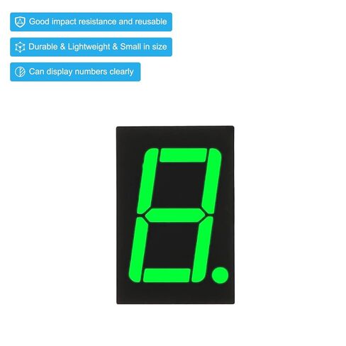 أنبوب رقمي بشاشة LED عامة، 10 عبوات كاثود مشترك 7 شرائح 10 دبوس 1 بت 3.3 فولت 0.56 بوصة وحدة عرض LED لارتفاع الأرقام للوحة التشغيل الإلكترونية، أخضر in Saudi Arabia