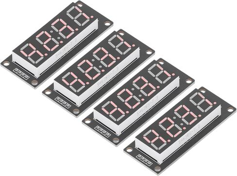 4 Set 4 Digit Digital Tube LED Display Board 7 Segments Clock Module TM1637 0.56in White, Multifunctional Accessory for Home Use (Green MRA041A) in Saudi Arabia