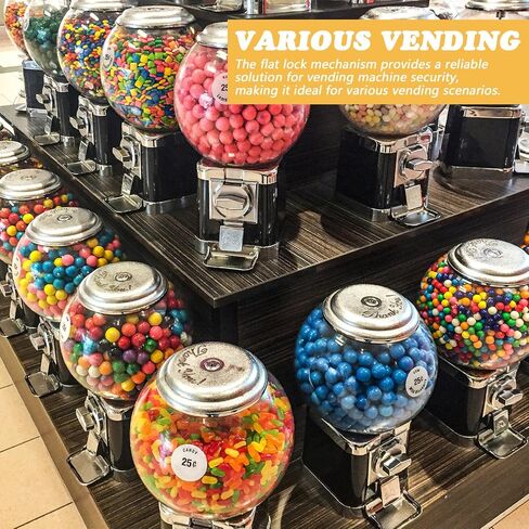 Ipetboom Gumball Vending Machine Lock and Key Set: Candy Bucket Tubular Game Lock Replacement for Globe Square Round Big Capsule Triple in Saudi Arabia