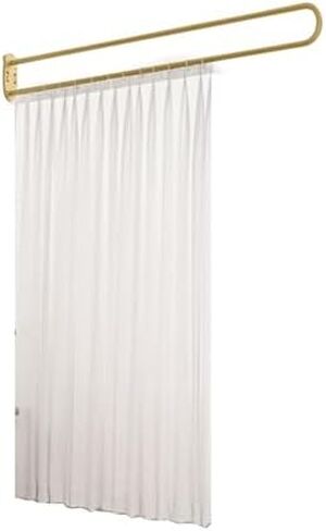 Beau Salon Wrought Iron U-Shaped Curtain Rod, 200cm - Ideal for Health Centers & Bedrooms, Durable Support, Stylish Home Decor (Color 5) in Saudi Arabia