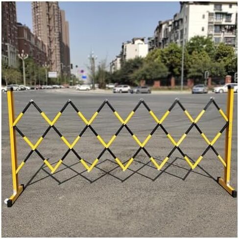 Retractable Folding Traffic Barrier Gate Expandable Mobile Safety Fence with Wheels Space-Saving Portable Barricade for Driveway Garage & Event Protection. in Saudi Arabia