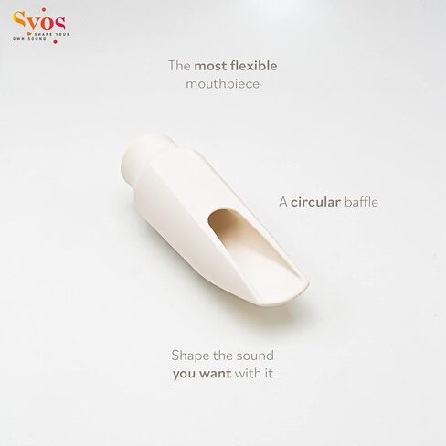 Syos Alto Saxophone Mouthpiece, Steady Model, 7 Tip Opening, Anthracite Gray, Improve the Sound of your Sax with this Easy-To-Play, Flexible and Homogeneous Alto Sax Mouthpiece in Saudi Arabia