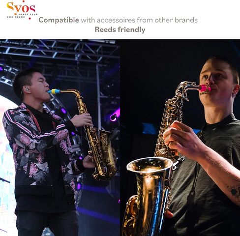 Syos Alto Saxophone Mouthpiece, Steady Model, 7 Tip Opening, Anthracite Gray, Improve the Sound of your Sax with this Easy-To-Play, Flexible and Homogeneous Alto Sax Mouthpiece in Saudi Arabia