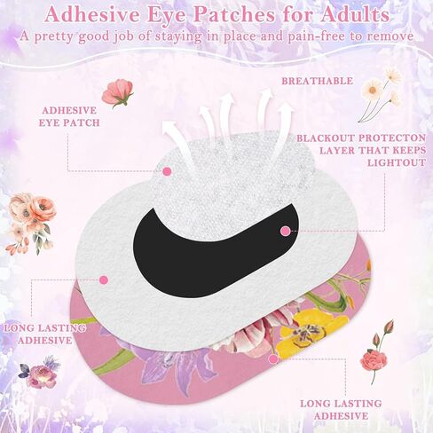 60Pcs Adhesive Eye Patches for Adults, 12Styles Disposable Sticky Eye Cover Patch, Cute Medical Eye Bandage for Women Lazy Eye Sleeping Dry Eye in Saudi Arabia