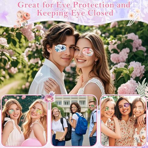 60Pcs Adhesive Eye Patches for Adults, 12Styles Disposable Sticky Eye Cover Patch, Cute Medical Eye Bandage for Women Lazy Eye Sleeping Dry Eye in Saudi Arabia