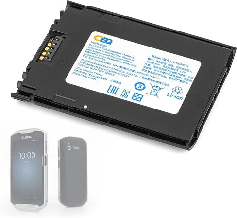 CBQ 10 حزمة لبطارية Zebra TC57، BT-000314 بطارية بديلة لـ TC51 TC52 TC56 TC510 TC57 TC510K TC52X TC57X TC51HC TC57HO ماسح الباركود BTRY-TC51-44MA1-01 BTRY-TC51-4A1-01 in Kuwait
