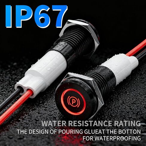 2Pcs 10MM Small 12V LED Metal Indicator Light, IP67 Waterproof with 180 Changeable Symbols Low Power Pilot Lights for Car Truck Boat Dashboard, Marine, RV(Green,5-24V Black Shell) in Saudi Arabia