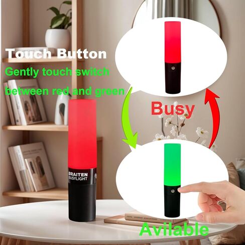 Busy Light for Office, Do Not Disturb Indicator Light,Dimmable Lamp Brightness Adjustable (Black, 2" L X 2" W X 9" H) in Saudi Arabia
