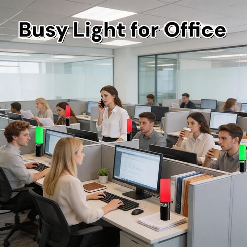 Busy Light for Office, Do Not Disturb Indicator Light,Dimmable Lamp Brightness Adjustable (Black, 2" L X 2" W X 9" H) in Saudi Arabia