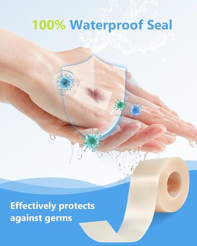 Hydrocolloid Roll for Wound Care, 2in x 16ft Large Hydrocolloid Bandages Patch with Self-Adhesive, Fast Healing, for Acne, Pimple, Burn, Blister, Cuts, Sterile and Waterproof Wound Dressing in Saudi Arabia