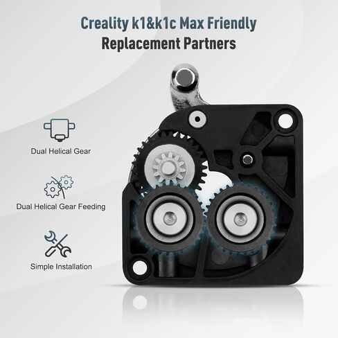K1 One Piece Upgrade Gear Miter Kit DLC Double Bearings for Stable Operatio,Highly Efficient Printing, Hardened Steel, Abrasion Resistant,for K1/K1C/K1 max/Ender 3 V3 and Ender 3 V3 Plus 3D Printer in Saudi Arabia