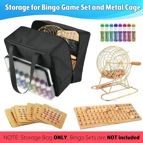 مجموعات ألعاب بينجو، حقيبة حمل ذات سعة كبيرة، حقيبة بينجو داوبر لحمل ملحقات الألعاب والقفص الدوار، حقيبة حمل محمولة للألعاب العائلية ليلاً، والحفلات، وحقيبة فقط in Kuwait