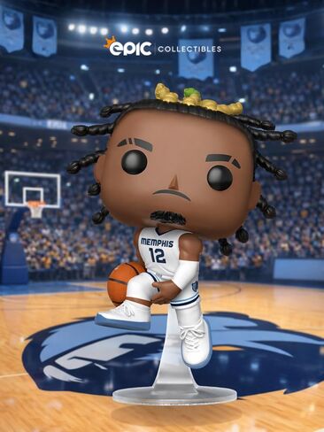 Epic Collectibles Pop Basketball: Memphis Grizzlies - Ja Morant Between The Leg Vinyl Figure Included with Box Protector Compatible for Funko in Saudi Arabia