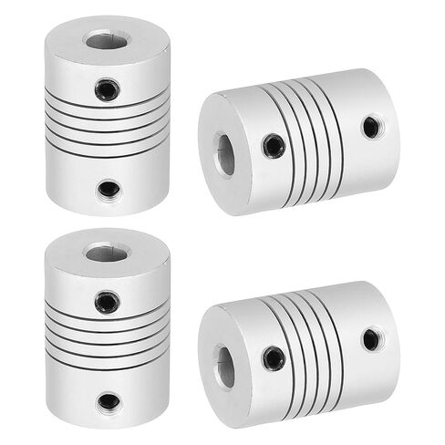 MECCANIXITY 4 Pcs Flexible Couplings 6.35mm to 6.35mm Aluminum Alloy Joint Connector, Flexible Shaft Couplings Motor Coupler for 3D Printer CNC Machine Motor Guide DIY Encoder D25 x L19mm in Saudi Arabia
