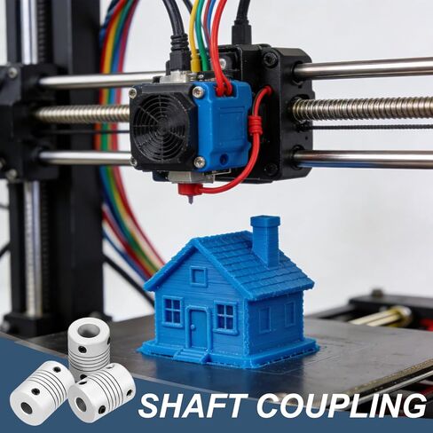 MECCANIXITY 4 Pcs Flexible Couplings 6.35mm to 6.35mm Aluminum Alloy Joint Connector, Flexible Shaft Couplings Motor Coupler for 3D Printer CNC Machine Motor Guide DIY Encoder D25 x L19mm in Saudi Arabia