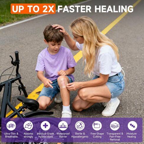 Hydrocolloid Roll for Wound Care, Hydrocolloid Bandages with Self-Adhesive, Flexible & Waterproof DIY Size & Shape（2in*5ft） in Saudi Arabia