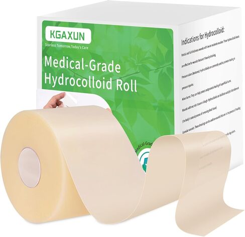 Hydrocolloid Bandages Roll for Wound Care, (2IN*5FT) Hydrocolloid Roll with Self-Adhesive, Cut-to-Size Patch Bandages, Ultra Absorbent, Waterproof, First Aid Kit Essential in Saudi Arabia