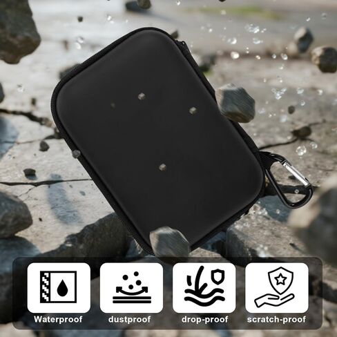 حافظة لجهاز تسجيل الصوت PLAUD Note/Note Pro AI، حقيبة سفر واقية محمولة مع حقائب شبكية وحلقة تسلق، حقيبة مقاومة للماء لتخزين ملحقات مسجل الصوت وتنظيمها (أسود) in Kuwait