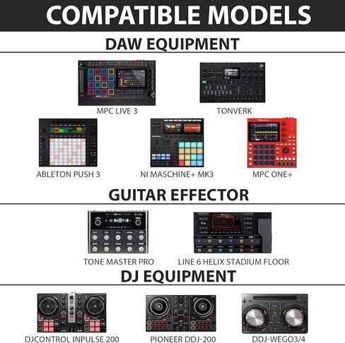 حقيبة ظهر Musiin VNEX Audio Workstatin متوافقة مع MPC Live 3/One+، NI Maschine+ MK3، Ableton Push 3، Elektron Tonverk Most DAW، مثالية للاستوديو المنزلي وغطاء العرض المباشر، حقيبة ركاب مقاومة للماء بالكامل in Kuwait