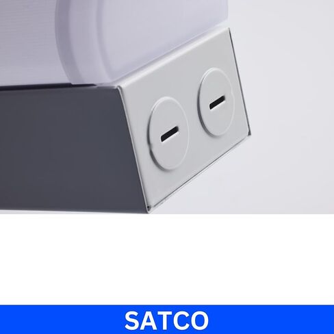 أضواء الشريط الخطي LED Satco 65-699 4FT مع بطارية احتياطية EM ومستشعر، 30W/40W/50W قوة كهربائية قابلة للتحديد، 3500K–5000K CCT، 6750 لومن بحد أقصى، 120-277 فولت، قابلة للتعتيم (6 عبوات) in Saudi Arabia