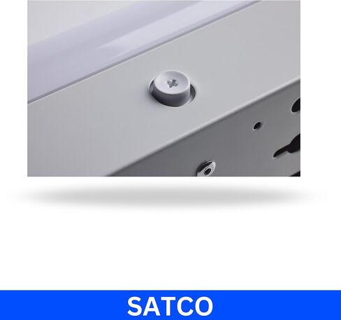 أضواء الشريط الخطي LED Satco 65-699 4FT مع بطارية احتياطية EM ومستشعر، 30W/40W/50W قوة كهربائية قابلة للتحديد، 3500K–5000K CCT، 6750 لومن بحد أقصى، 120-277 فولت، قابلة للتعتيم (6 عبوات) in Saudi Arabia