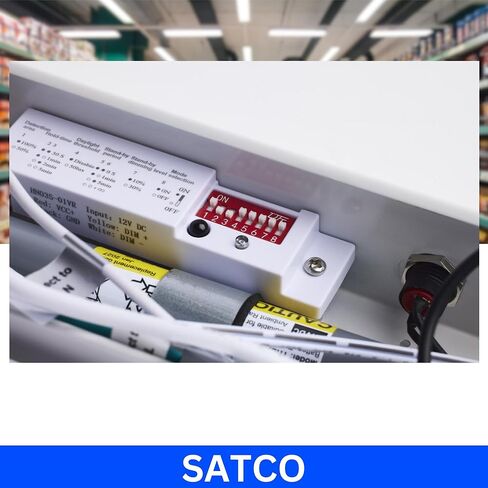 أضواء الشريط الخطي LED Satco 65-699 4FT مع بطارية احتياطية EM ومستشعر، 30W/40W/50W قوة كهربائية قابلة للتحديد، 3500K–5000K CCT، 6750 لومن بحد أقصى، 120-277 فولت، قابلة للتعتيم (6 عبوات) in Saudi Arabia