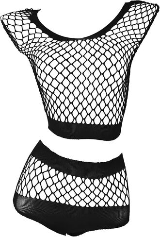 1 Pcs Red Fishnet Dress-Sexy Fishnet Nightgown Long Sleeve Lingerie Alluring Lingerie Cover Up for Women in Saudi Arabia