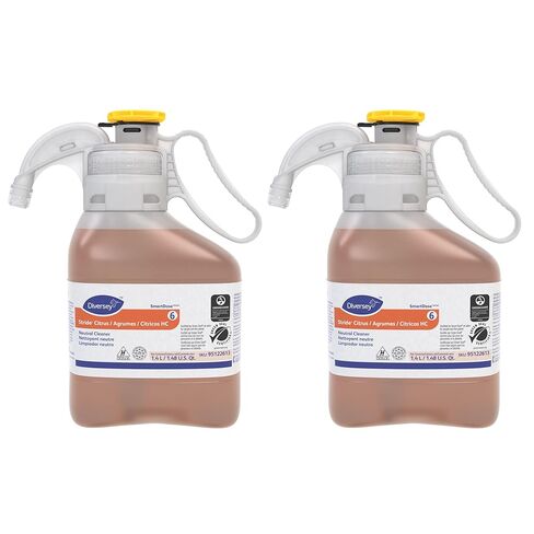 Diversey 95122613 Stride Citrus Neutral Cleaner, Commercial Floor Cleaner, Citrus Scent, SmartDose Liquid Concentrate, 1.4-Liter in Saudi Arabia