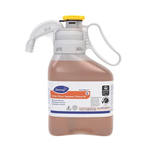 Diversey 95122613 Stride Citrus Neutral Cleaner, Commercial Floor Cleaner, Citrus Scent, SmartDose Liquid Concentrate, 1.4-Liter in Saudi Arabia