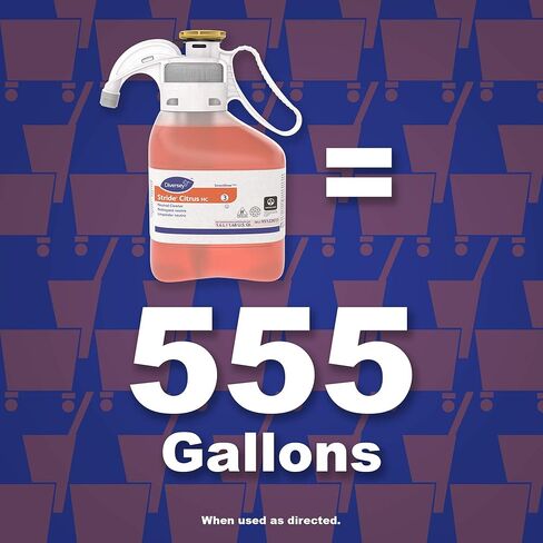 Diversey 95122613 Stride Citrus Neutral Cleaner, Commercial Floor Cleaner, Citrus Scent, SmartDose Liquid Concentrate, 1.4-Liter in Saudi Arabia