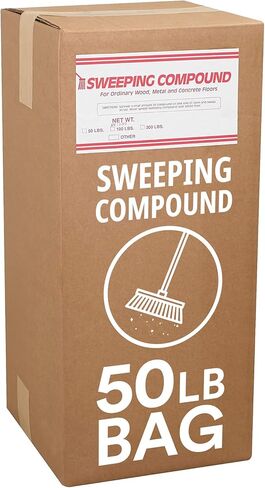 Partners Brand Gritless Floor Sweeping Compound - 50 LB. Bag | Commercial Grade, Sand-free Formula for Use on Finished Floors & Dust Control in Saudi Arabia