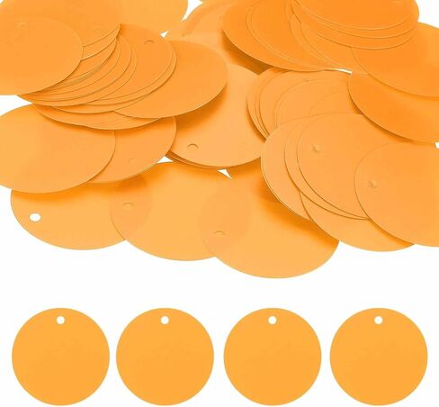 200 قطعة من العلامات البلاستيكية المستديرة (5 سم/1.9 بوصة، أزرق) - ملصقات ملابس البضائع الفارغة المقاومة للماء والمتينة، علامات الأسعار لمكاتب مستودعات السوبر ماركت in Kuwait