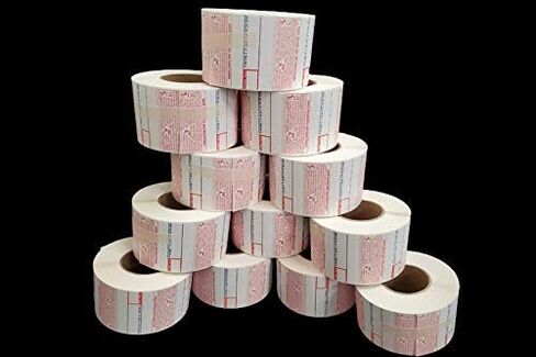 Aquos CAS Printing Scale Labels 8060 – Direct Thermal Rectangular Blank Scale Paper | Printing Labels for CAS Scales | Label Paper for Printer | Strong Adhesive | Smudge-Free | 12 Rolls in Saudi Arabia