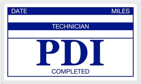 Static Cling PDI Reminder Stickers 2.5 x 1.5 Inch - Non Adhesive Vehicle Service Reminder Labels, Dealership Inventory Window Stickers, White Face Stick Automotive Service Reminder Tags - Pack of 400 in Saudi Arabia