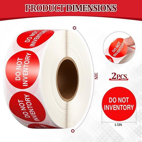 Zhanmai 2000 Pcs Do Not Inventory Labels Stickers Red 1.5 Inch for Warehouses Stockrooms Inventory Control and Order Management in Saudi Arabia