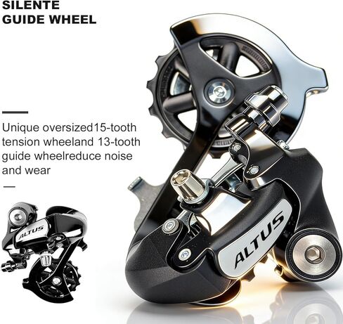 دراجة VERKSTAD الخلفية Derailleur Altus RD-M310 7/8 سرعة Derailleur مثبتة مباشرة للجبال والطرق والتجول ودراجة الركاب والدراجة الإلكترونية in Kuwait