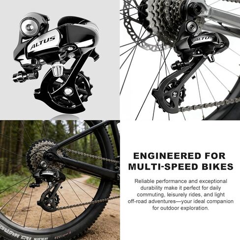 دراجة VERKSTAD الخلفية Derailleur Altus RD-M310 7/8 سرعة Derailleur مثبتة مباشرة للجبال والطرق والتجول ودراجة الركاب والدراجة الإلكترونية in Kuwait