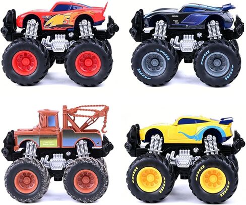 1/45 Big Wheel McQueen and his Friends Metal Toy car,Friction Driven car Toy,4 Pack in Saudi Arabia